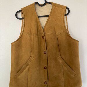 Vintage Lord Latigo Shearling Suede Vest